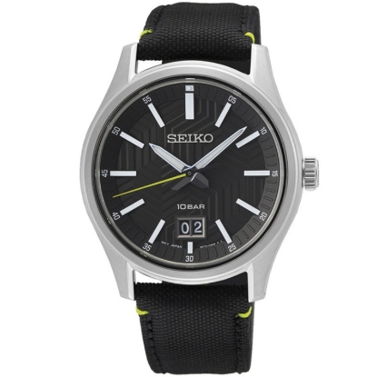 Billede af Seiko Classic herreur stål canvasrem 40mm 10ATM
