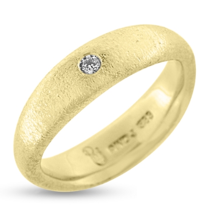 Billede af Ring bølget brillant 0,05 w/vs. massiv 14 kt.