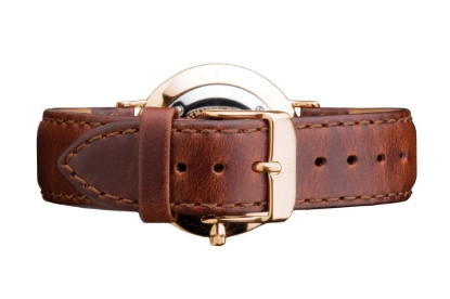 Billede af Daniel Wellington, St. Mawes, læderrem brun, stål rosaforgyldt, 20mm