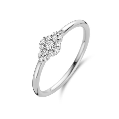 Billede af Spirit Icons Ascot ring small 14kt. hvidguld med 0,15 ct w/vs diamanter (str. 52)