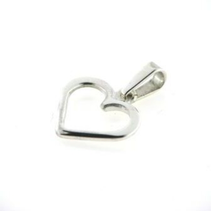 Billede af Vedhæng hjerte, åbent med patz 14 kt. hvg.