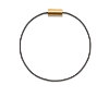 Billede af Mads Z Black Sun armbånd, sort nylon m. 14 kt. guldlås 18 cm