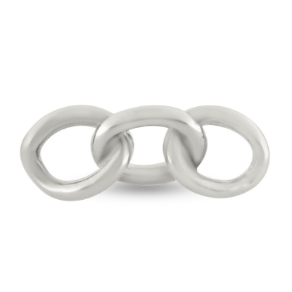 Billede af Loge tai-tac 15mm. 14 kt. hvidguld