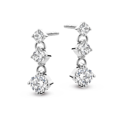 Billede af Spirit Icons Joy øreringe sølv m. cz