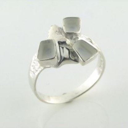 Billede af Tand ring 925 s. med 3 tænder