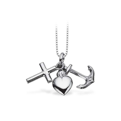 Billede af Vedhæng Tro-håb-kærlighed mellem sølv