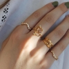 Billede af STINE A ring Wow/Mom sølv forgyldt (str. 60)