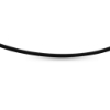 Billede af Læder halskæde  sort 1,4mm. sølvforg 42 cm.