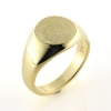 Billede af Ring massiv lukket bund, rundplade 8 kt. (pladering) facon + 9,1 gr.
