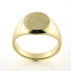 Billede af Ring massiv lukket bund, rundplade 8 kt. (pladering) facon + 9,1 gr.