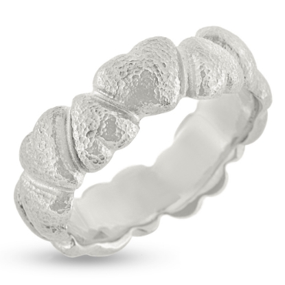 Billede af Ring hjerter, massiv, hjerter i forskellige str. 925s (hjertering)