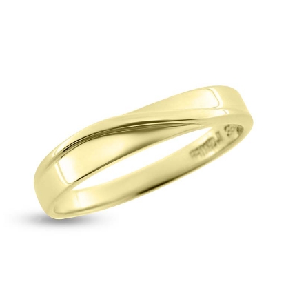 Billede af Ring med bølget tråd 14 kt. 