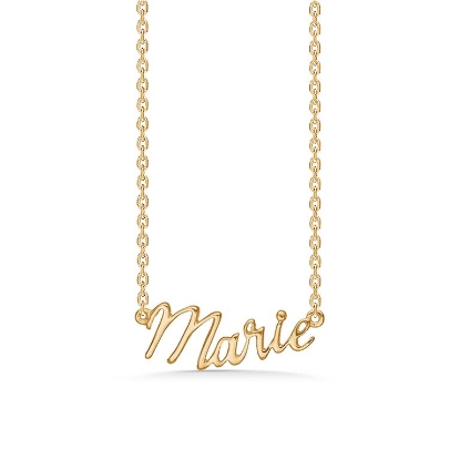 Billede af Studio Z "Name Tag - MARIE" halskæde forgyldt sølv (40-45 cm)