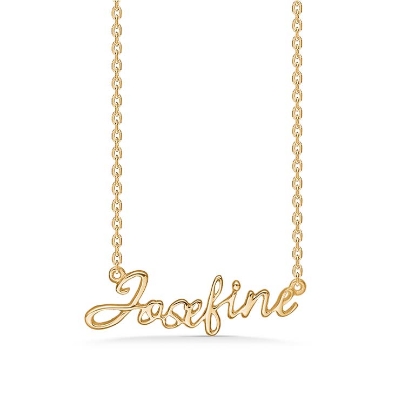 Billede af Studio Z "Name Tag - JOSEFINE" halskæde forgyldt sølv (40-45 cm)