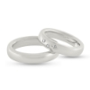 Billede af Vielses & Forlovelses ringe, damer. brill 0,03 w/si profil oval ca. 4,6*2,7mm 925s
