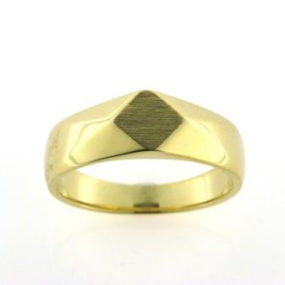 Billede af Herrering massiv, plade 6*6 mm., båndring 925 s. forgyldt (forgyldning vil blive slidt af ved dagligt brug !)