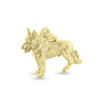 Billede af Vedhæng shæferhund (lg. 26 mm.) 14 kt facon 7,5 gr. (prisen er excl. guld)