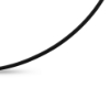 Billede af Læder halskæde  sort 1,4mm. sølvforg 45 cm.