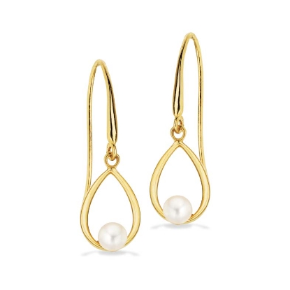 Billede af Ørebøjler oval m. fkp. 8 kt.