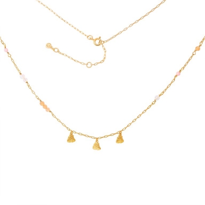 Billede af Hultquist Coralie Grande halskæde forgyldt sølv m. fvp + cz (40+5cm)