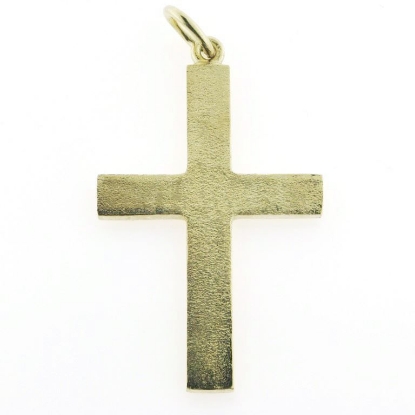 Billede af Vedhæng Kors (pladekors) hj. 45 mm. br. 30 mm. 925 s. forgyldt