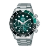 Billede af Lorus Sports herreur stål chronograph grøn skive 43mm 10bar