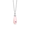 Billede af Mads Z "Precious Drops" halskæde sølv m. pink opal + rubin (40+5 cm)
