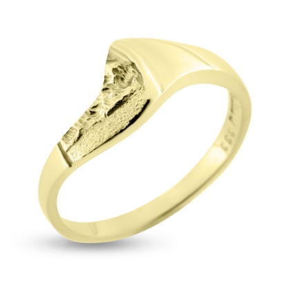 Billede af Ring "Half Raw" i guld