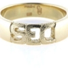 Billede af Herrering, massiv med udsavet monogram  (3 bogstaver) 14 kt. facon + 13,2 gr.