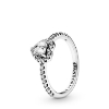 Billede af Pandora ring Fremhævet hjerte sølv med kubisk zirkonia (str. 50)