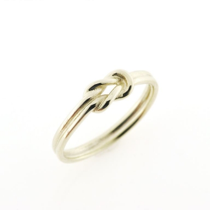 Billede af Ring, råbåndsknob 925s forgyldt (forgyldning vil blive slidt af ved brug !)