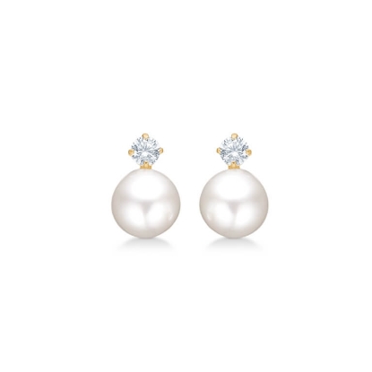 Billede af Mads Z "Lula" øreringe 8 kt. m. kulturperler + cz