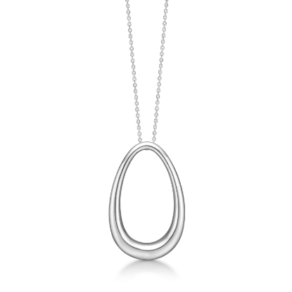 Billede af Mads Z "Open Ellipse" halskæde sølv 40-45 cm. 