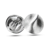 Billede af Øreclips rund, overflade sand, dia. 22,5 mm.  14 kt. hvg.