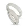 Billede af Vielses & Forlovelses ringe, 3 brill. 2*0,01, 1*0,02 w/vs. 14 kt. hvg.