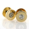 Billede af 1 par ørestikkere, brillanter a 0,75 w/vs. gevind (piercing)14 kt.