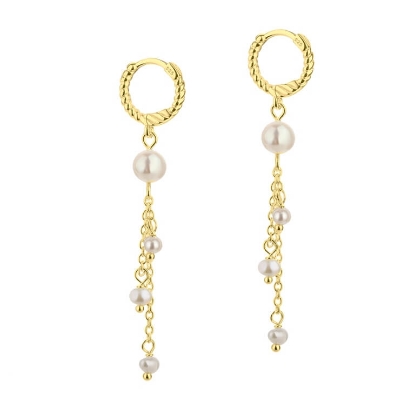 Billede af Aqua Dulce Christi øreringe forgyldt sølv m. fvp