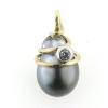 Billede af Vedhæng med Tahiti perle 14,3*11,5 mm. og brill. 0,10 w/vs 14 kt.