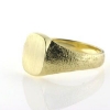 Billede af Herrering massiv, plade antik facon 14*12 mm. 14 kt. 