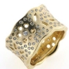 Billede af Ring udsavninger og blomster isat 5 brillanter a 0,04 + 128 a 0,01 w/vs. 14 kt.