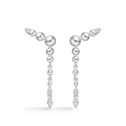 Billede af Mads Z "Unicorn" øreringe sølv m. hvid topas