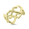 Billede af Ring "Hjertetrio" i 8 kt. guld
