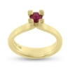 Billede af Ring ægte fac. rubin 5,0 mm. 14 kt. 