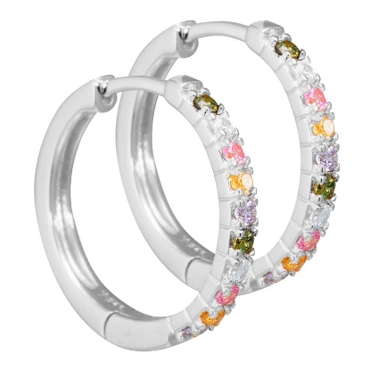 Billede af Aqua Dulce Elina øreringe sølv m. cz