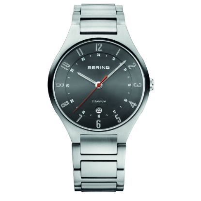 Billede af Bering Classic herreur lænke titanium, dato, safirglas