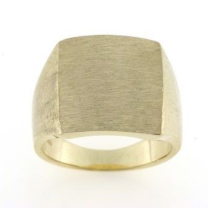 Billede af Herrering massiv lukket bund, plade 17,5*15,5 mm.