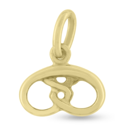 Billede af Vedhæng Bagerkringle br. 15 mm. 14 kt.  (lille) fac. 3,0 gr. (prisen er excl. guld)