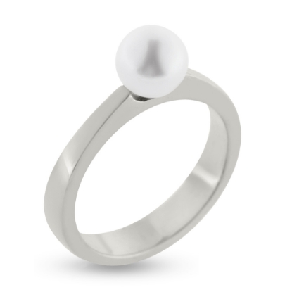 Billede af Ring perle 6 m/m. Fwp. 14 kt. hvg.