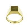Billede af Ring firkantet plade 14 kt. 