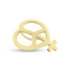 Billede af Vedhæng, hjerte, fredstegn (peace tegn) og pigetegn 8 kt. facon + 3,6 gr. (prisen er excl. guld)